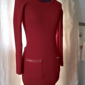 RED SWEATER DRESS
